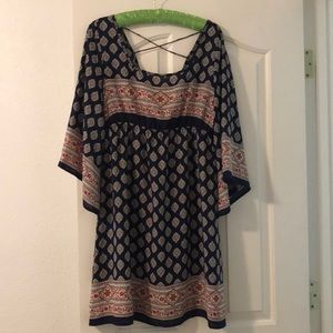 Long sleeve lightweight dress.